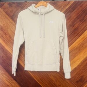 Nike Sportswear Club Fleece Hoodie, Unisex Sz. XS Light Bone/White (Rattan)